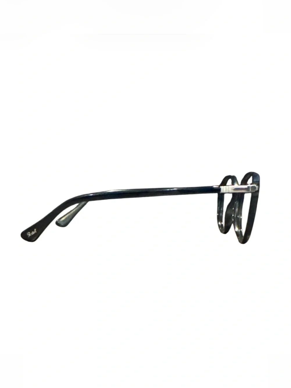 Authentic Persol Italian designer black round prescription eyeglasses frames